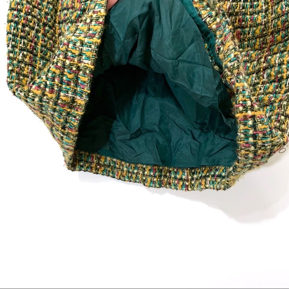 J.Crew Green Tweed Miniskirt - Picture 4 of 7